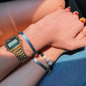 Brazalete de acero inoxidable (2 x $700)